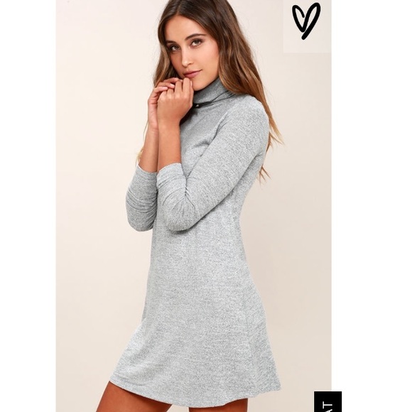 👌🏻Heather Grey Turtleneck Sweater Dress 😍 - Picture 2 of 8